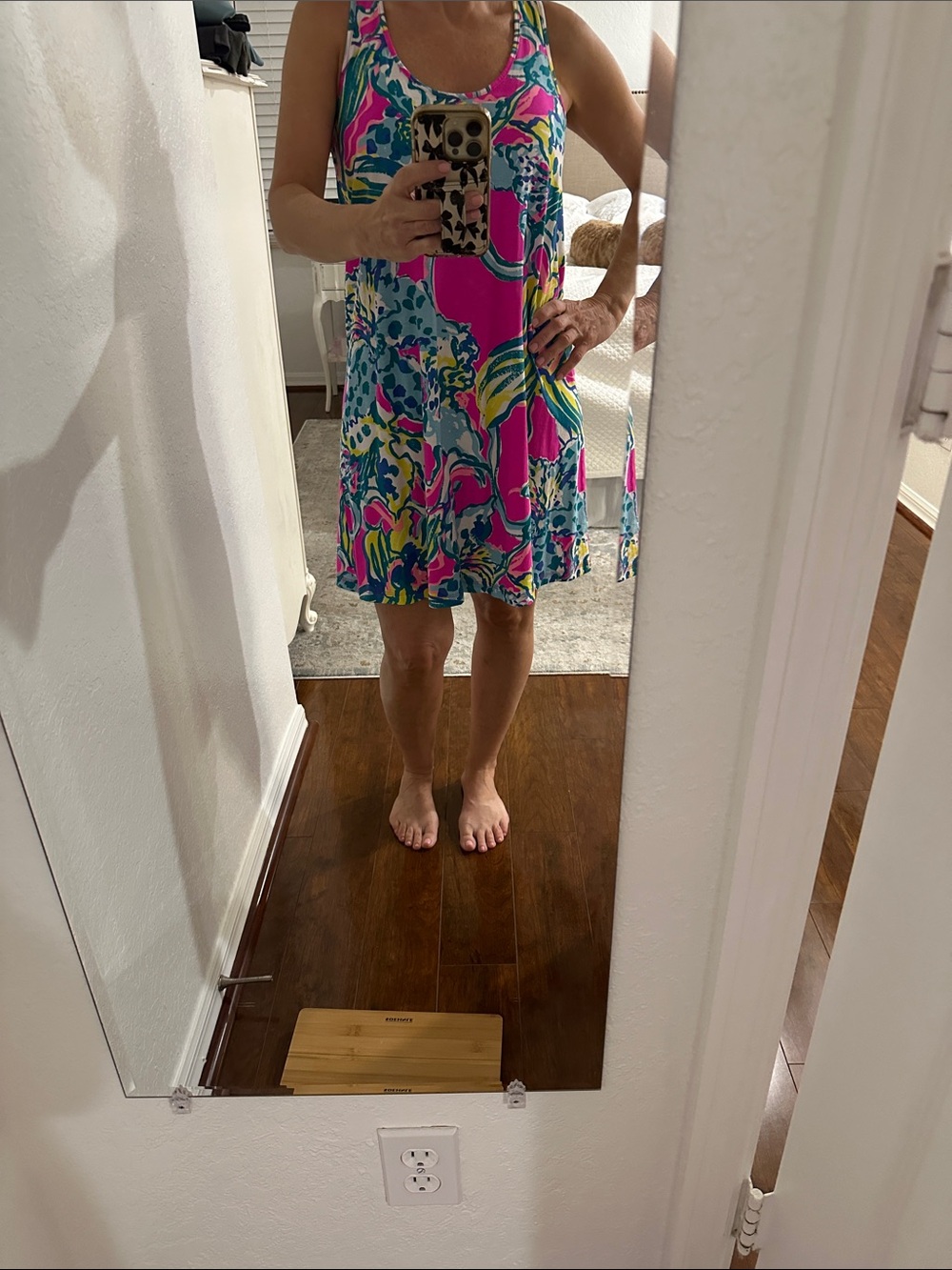 Lilly Pulitzer Pink and Green Sleeveless Sundress